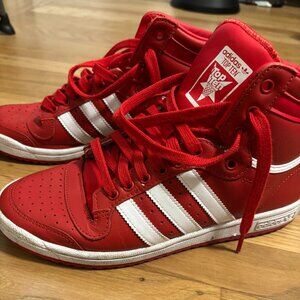 Adidas Top Ten High Top Red Size 7.5 Men (8 Women)